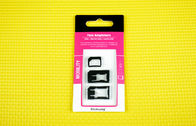 Νανο πλαστικοί προσαρμοστές καρτών ABS διπλοί SIM, 4FF 3FF σε 1.5 X 1.2cm