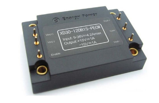 Παραγωγή 15 βολτ xd30-12db15-PECW μετατροπέων συνεχούς συνεχούς ρεύματος ανεφοδιασμού στρατιωτικής δύναμης αξιοπιστίας 30W