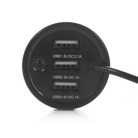4.2A 21W τρία φορτιστής αυτοκινήτων λιμένων USB με τον ενσωματωμένο προσαρμοστή δύναμης καλωδίων μικροϋπολογιστών USB