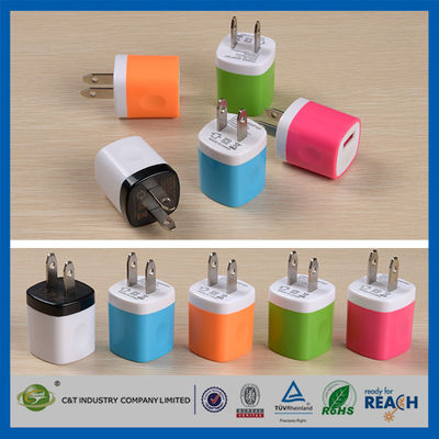 Σπίτι 1.0 ταξιδιού USB Amp βούλωμα φορτιστών τοίχων προσαρμοστών δύναμης για Iphone 6/6 συν 5s τη Samsung