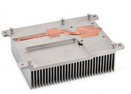 Ιατρικό πτερύγιο Heatsink καρφιτσών χαλκού αργιλίου με 1pc το σωλήνα θερμότητας