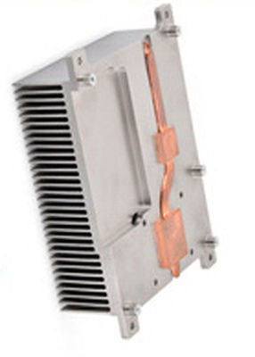Ιατρικό πτερύγιο Heatsink καρφιτσών χαλκού αργιλίου με 1pc το σωλήνα θερμότητας