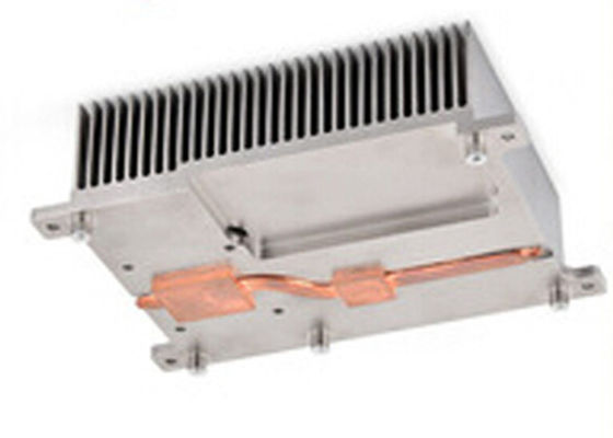 Ιατρικό πτερύγιο Heatsink καρφιτσών χαλκού αργιλίου με 1pc το σωλήνα θερμότητας