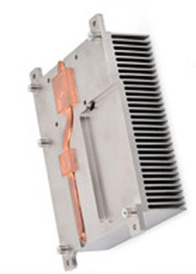 Ιατρικό πτερύγιο Heatsink καρφιτσών χαλκού αργιλίου με 1pc το σωλήνα θερμότητας